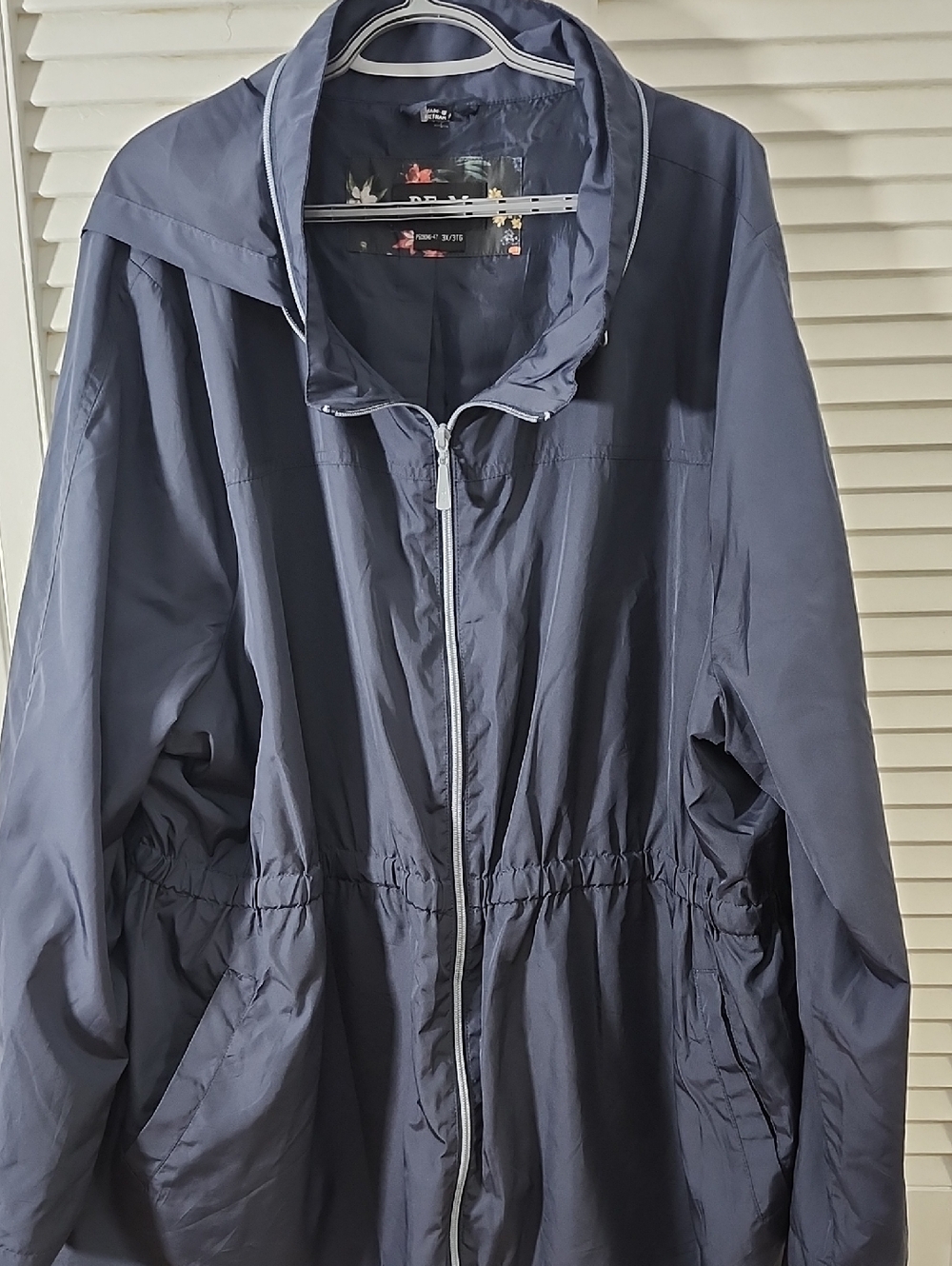 Peloton Navy Lightweight Utility Jacket with Hood